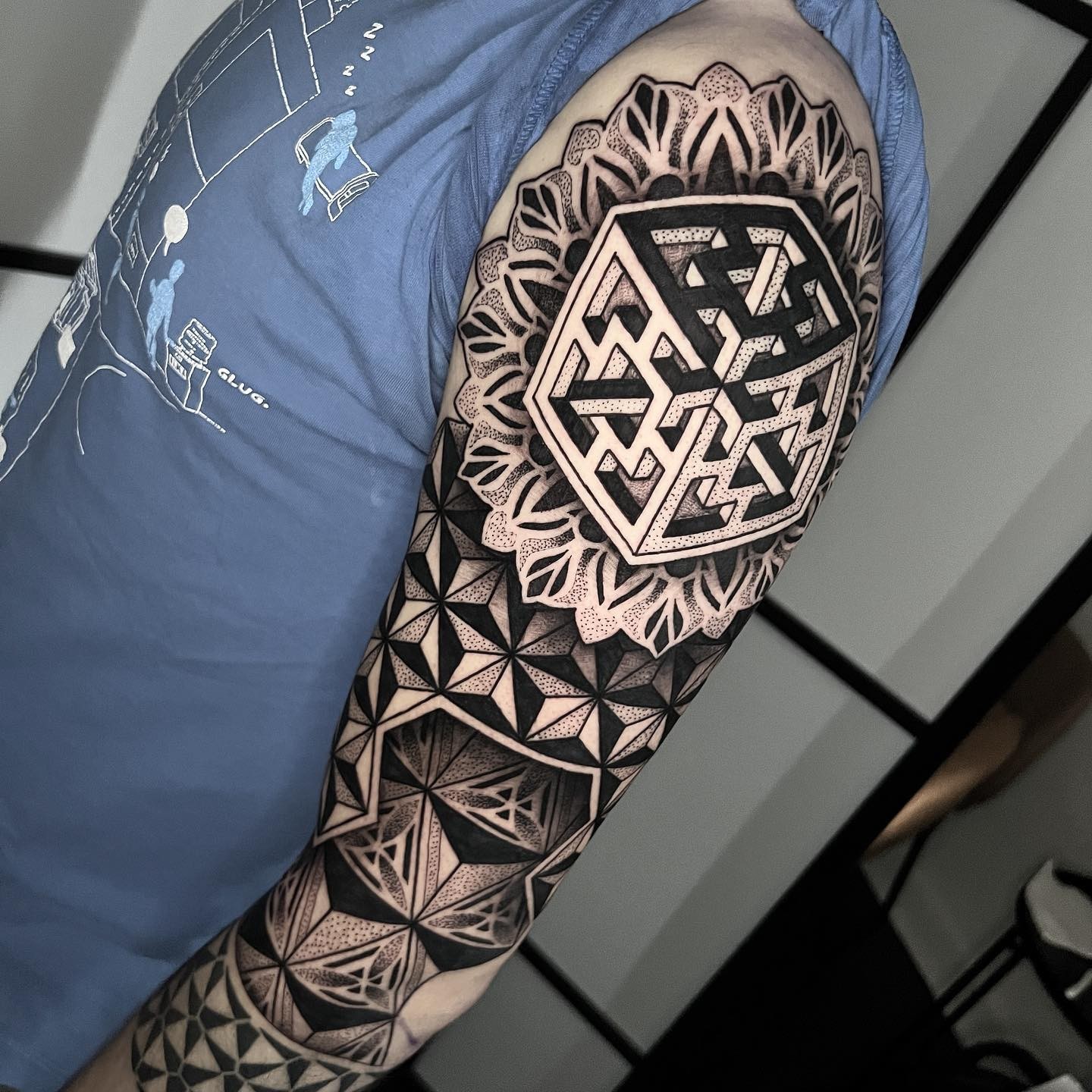 Geometrical Shapes 3d Tattoo