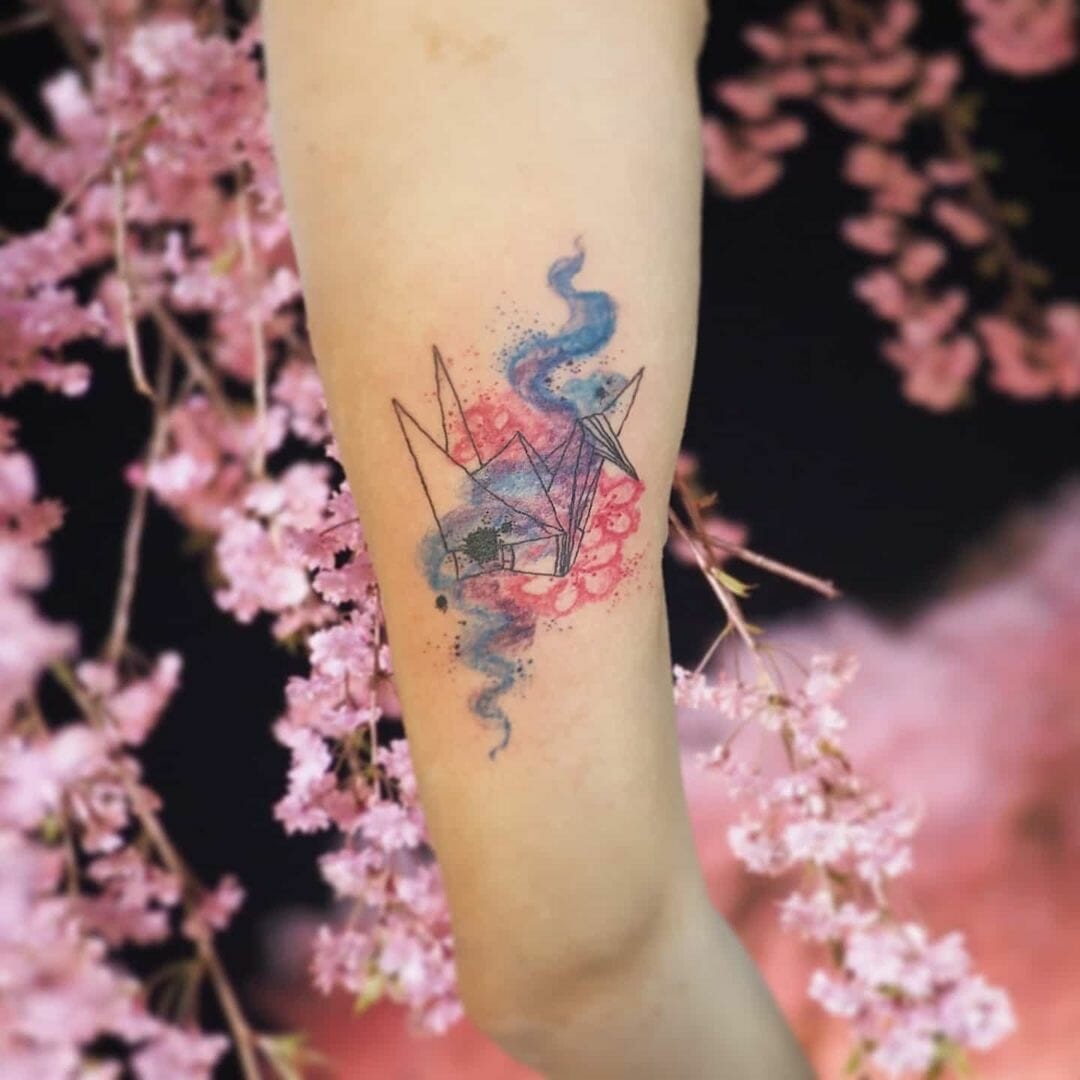 Origami Crane Tattoo