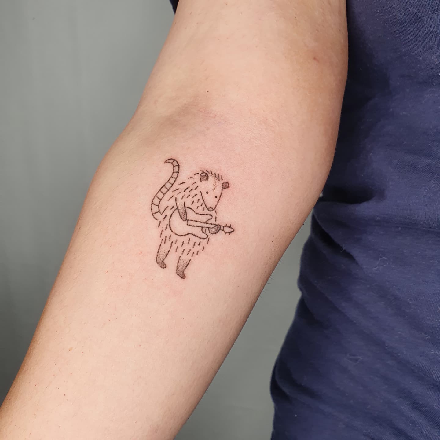 Cute Opossum Tattoo