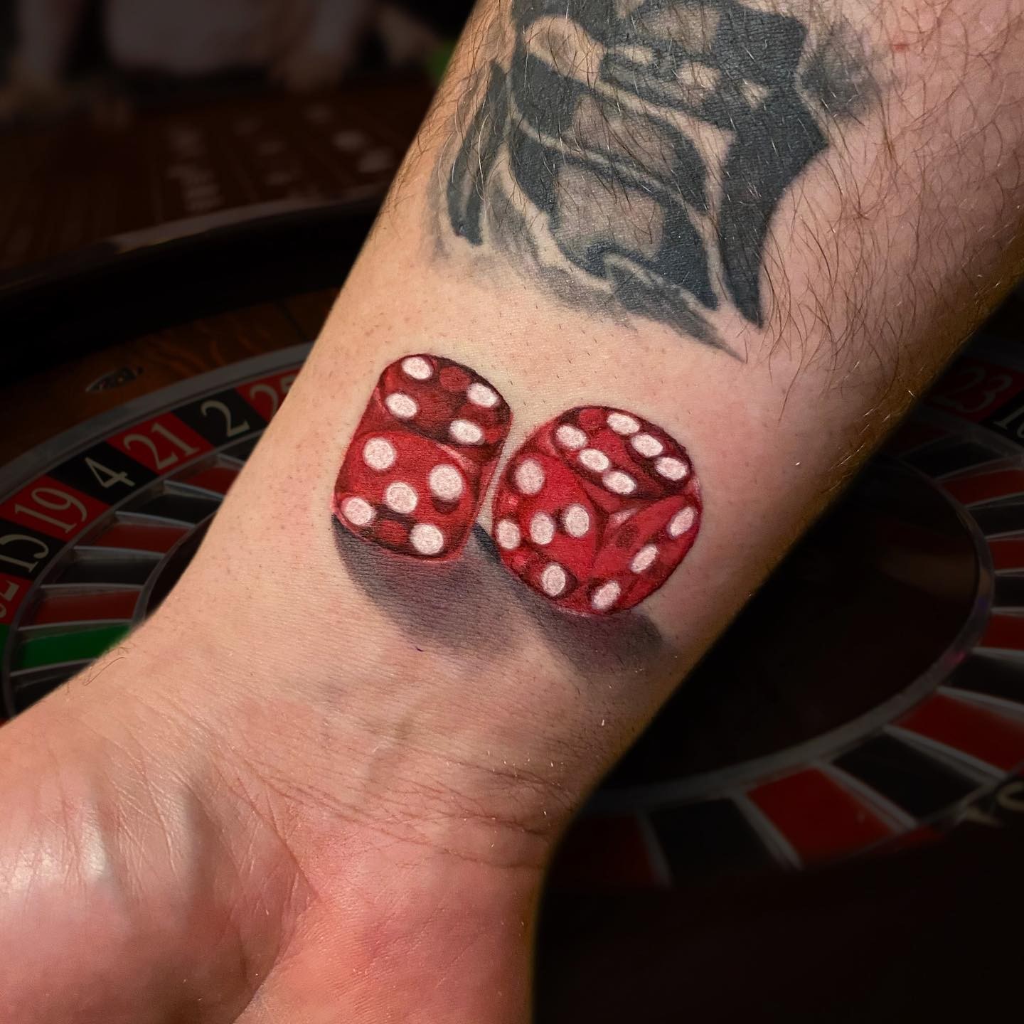 Red Dice Tattoo Design