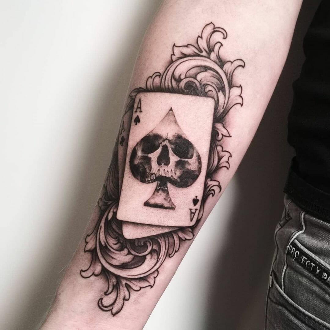 Ace Of Spades Skull Tattoo Idea