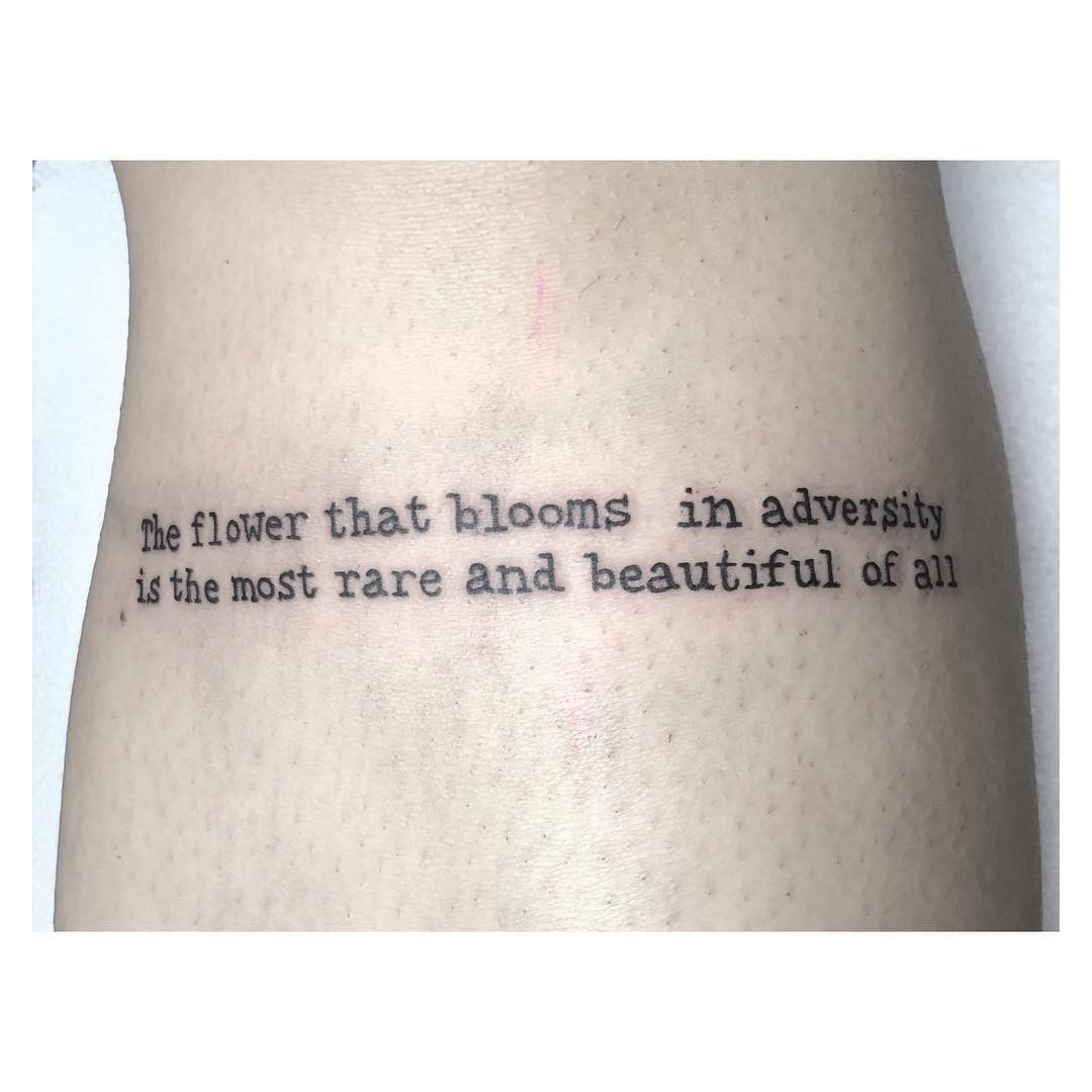 Mulan Tattoo With Quote