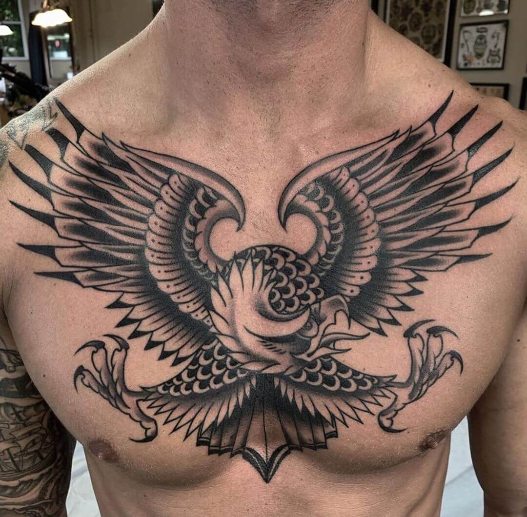 Eagle Chest Tattoo