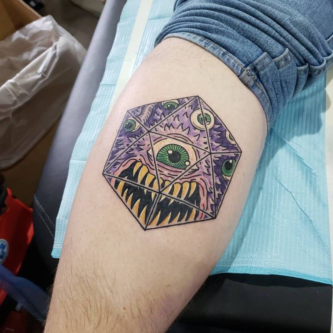 Beholder D&D Tattoo With A Twist