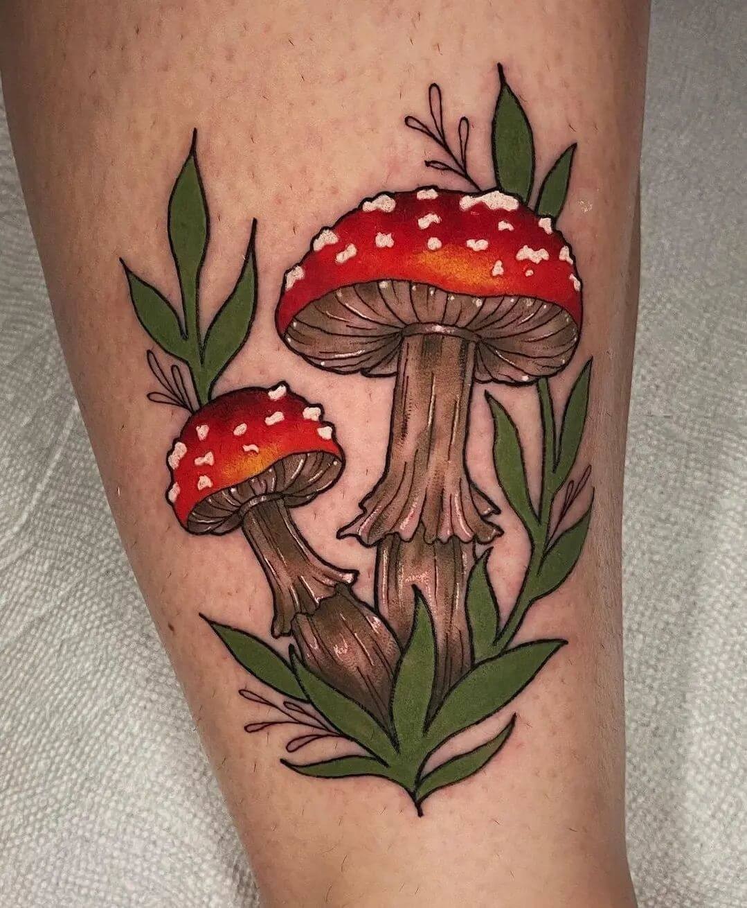 Colorful Mushroom Tattoo Designs You Will Love