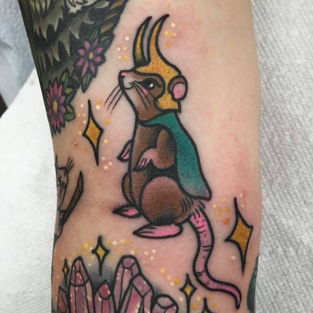 Cute Mouse Loki Tattoo