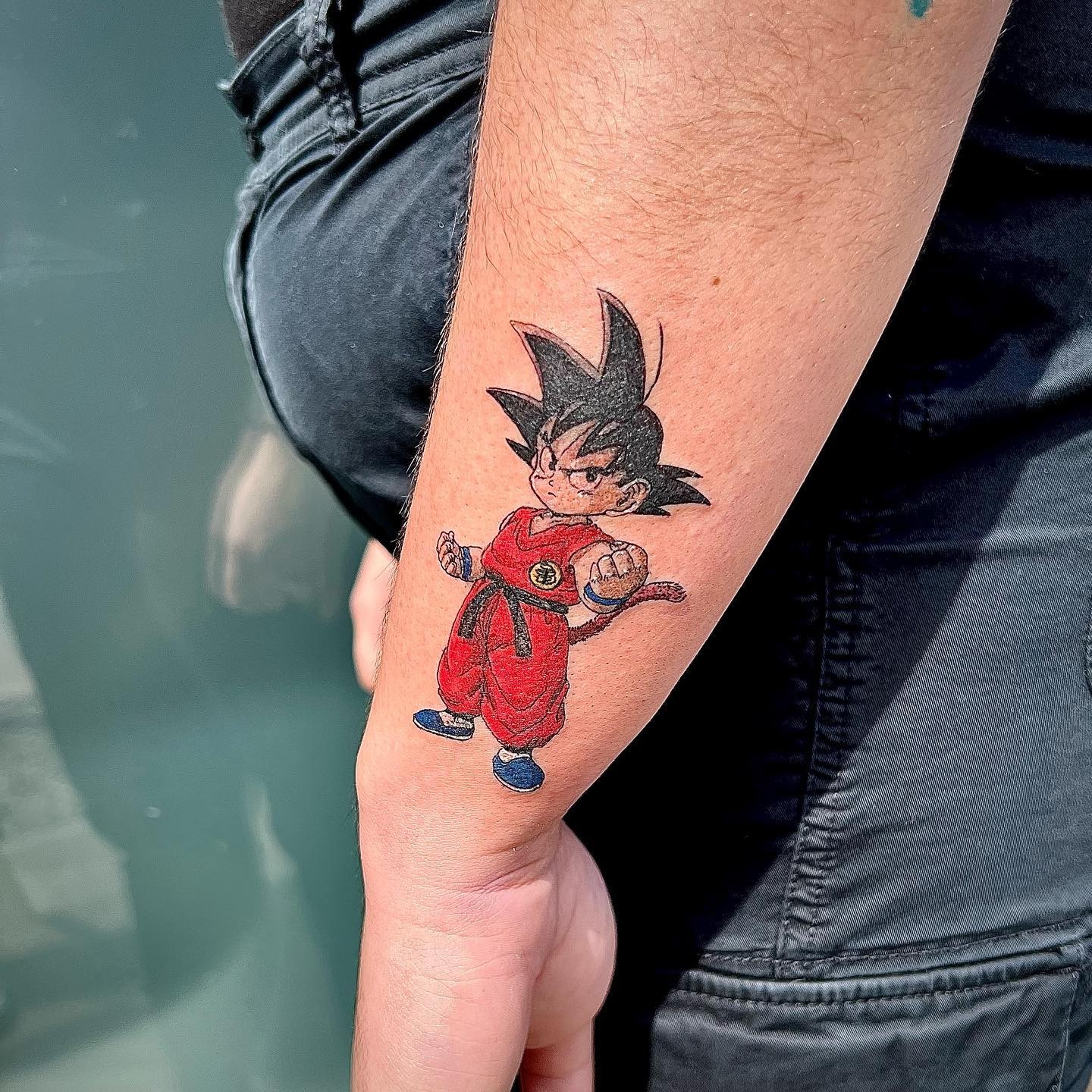 Goku Powerful Character Tattoo Design