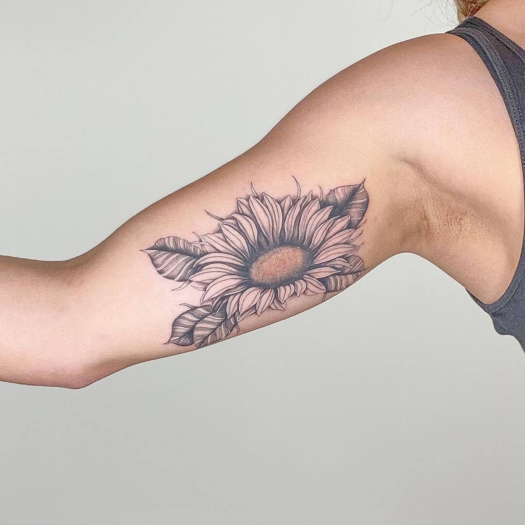 Sunflower Tattoo Birthmark Cover-Up