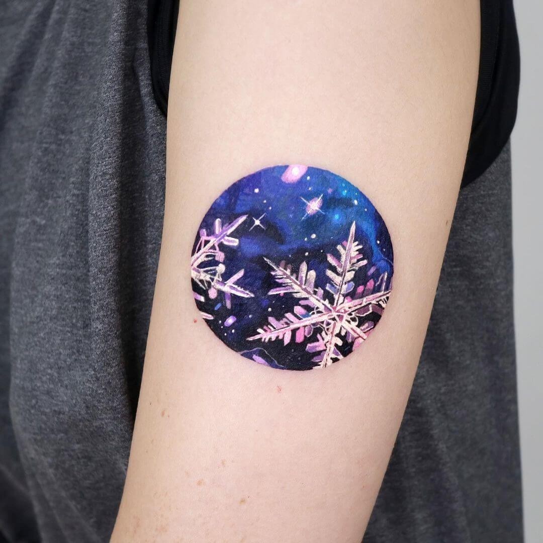 Gorgeous Snowflake-Inspired Christmas Tattoo