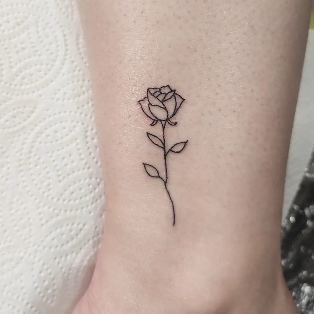 Rose Outline Tattoo Filler