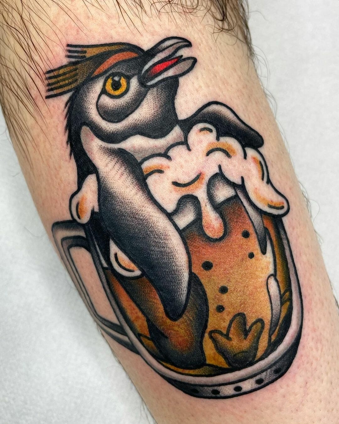 Beer Penguin Tattoo