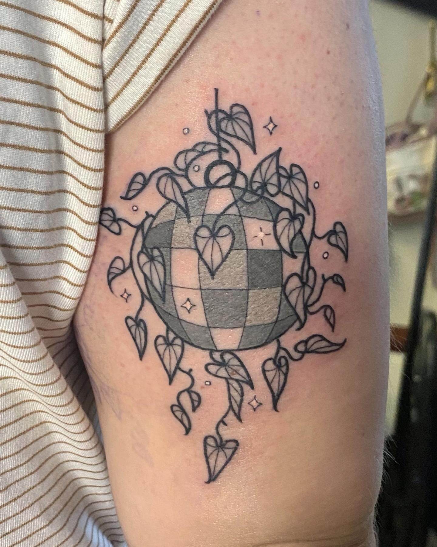 Clover Disco Ball Tattoo Ideas