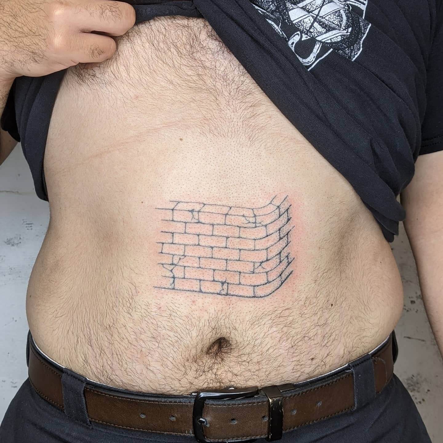 Plain Brick Wall Tattoo