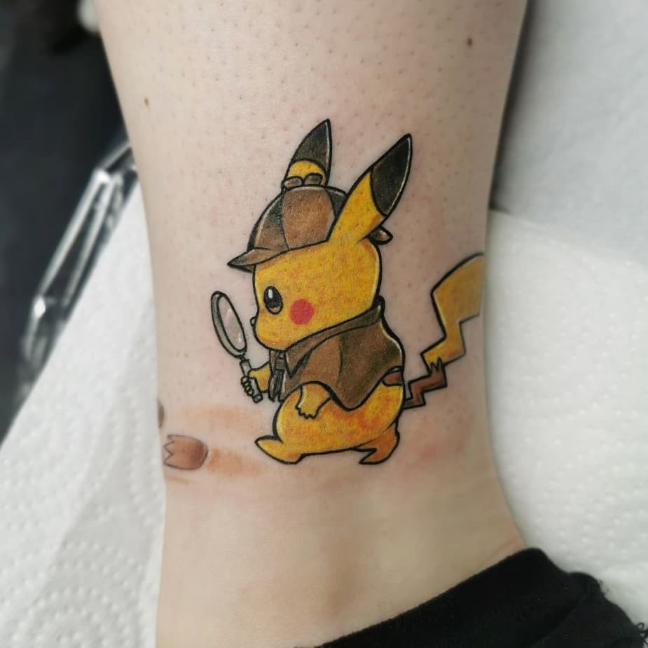 Pikachu Tattoo Detective Design