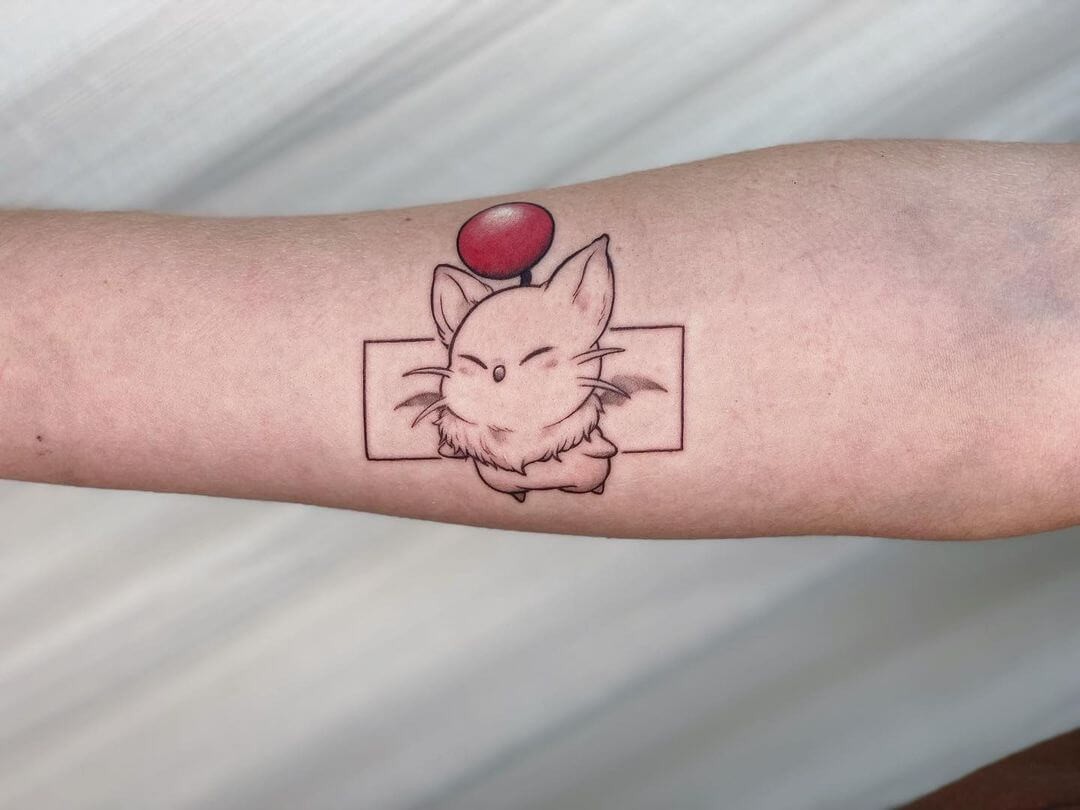 Minimalistic Moogle Tattoo