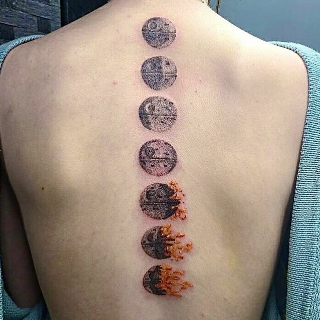 Bareback Tattoo Of The Death Star