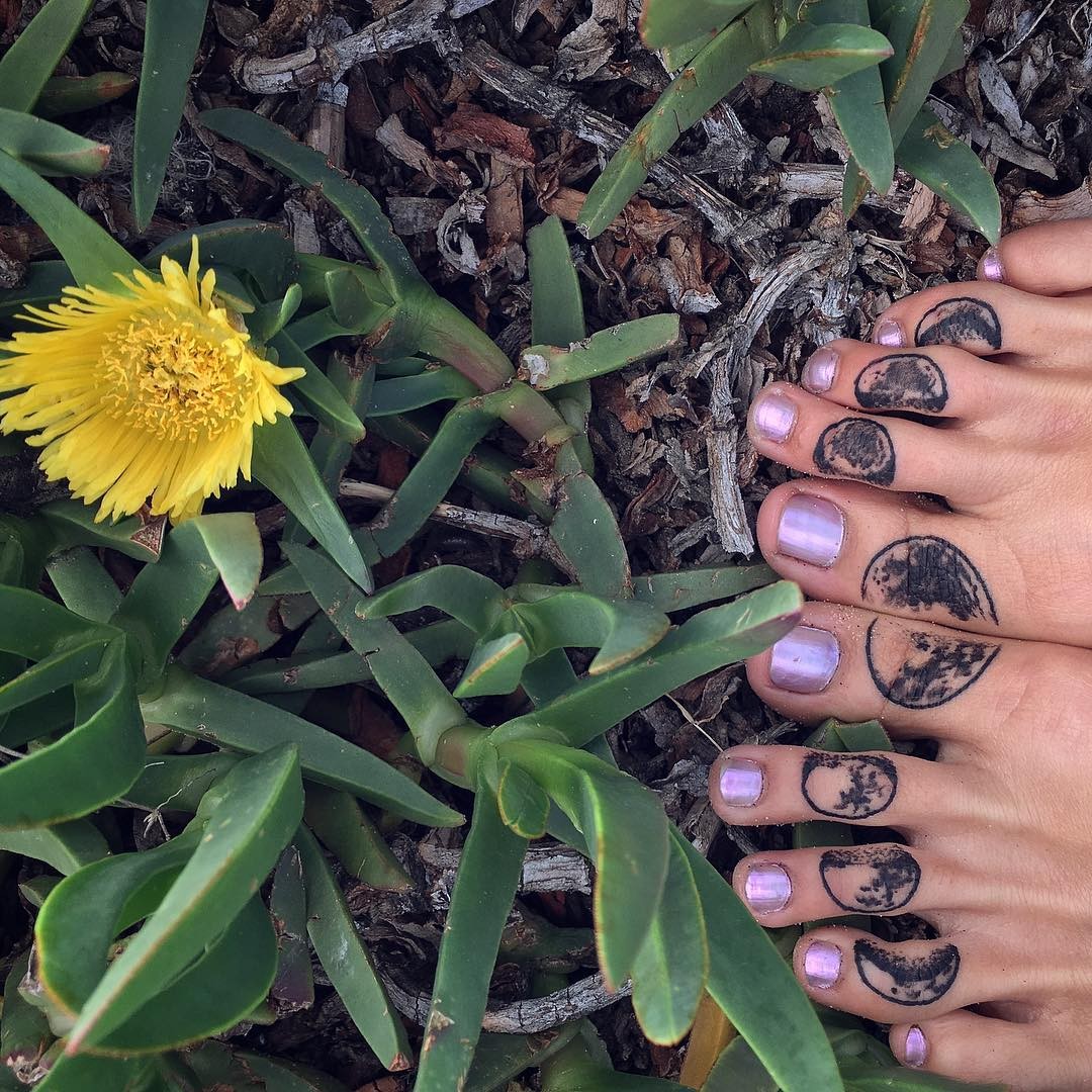 The Toe Tattoo With Moons