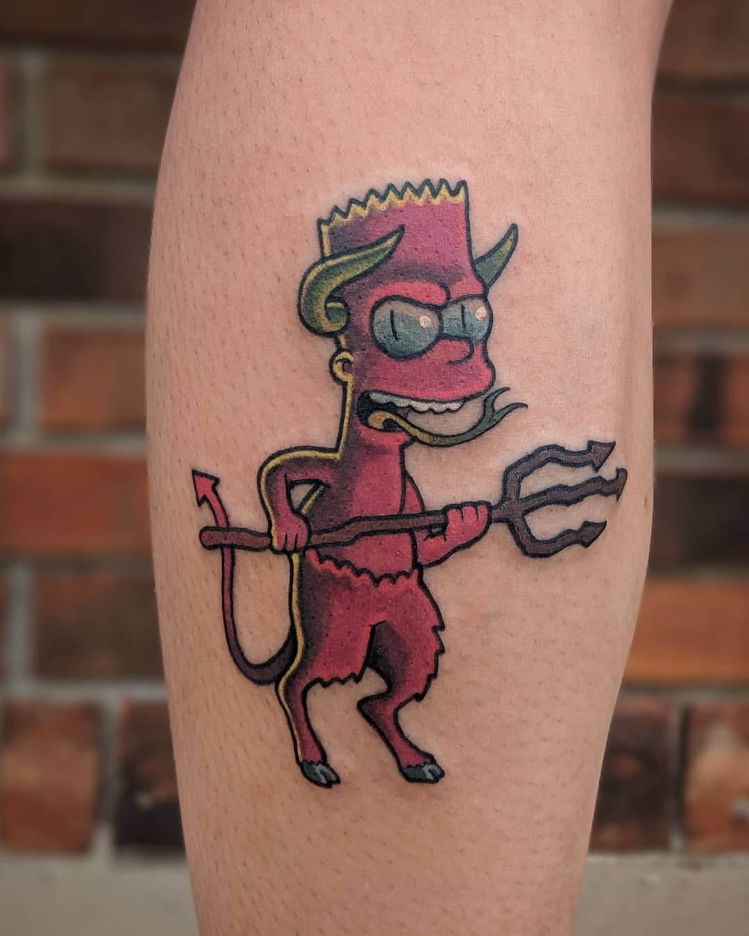 Devil Bart Simpson Tattoo