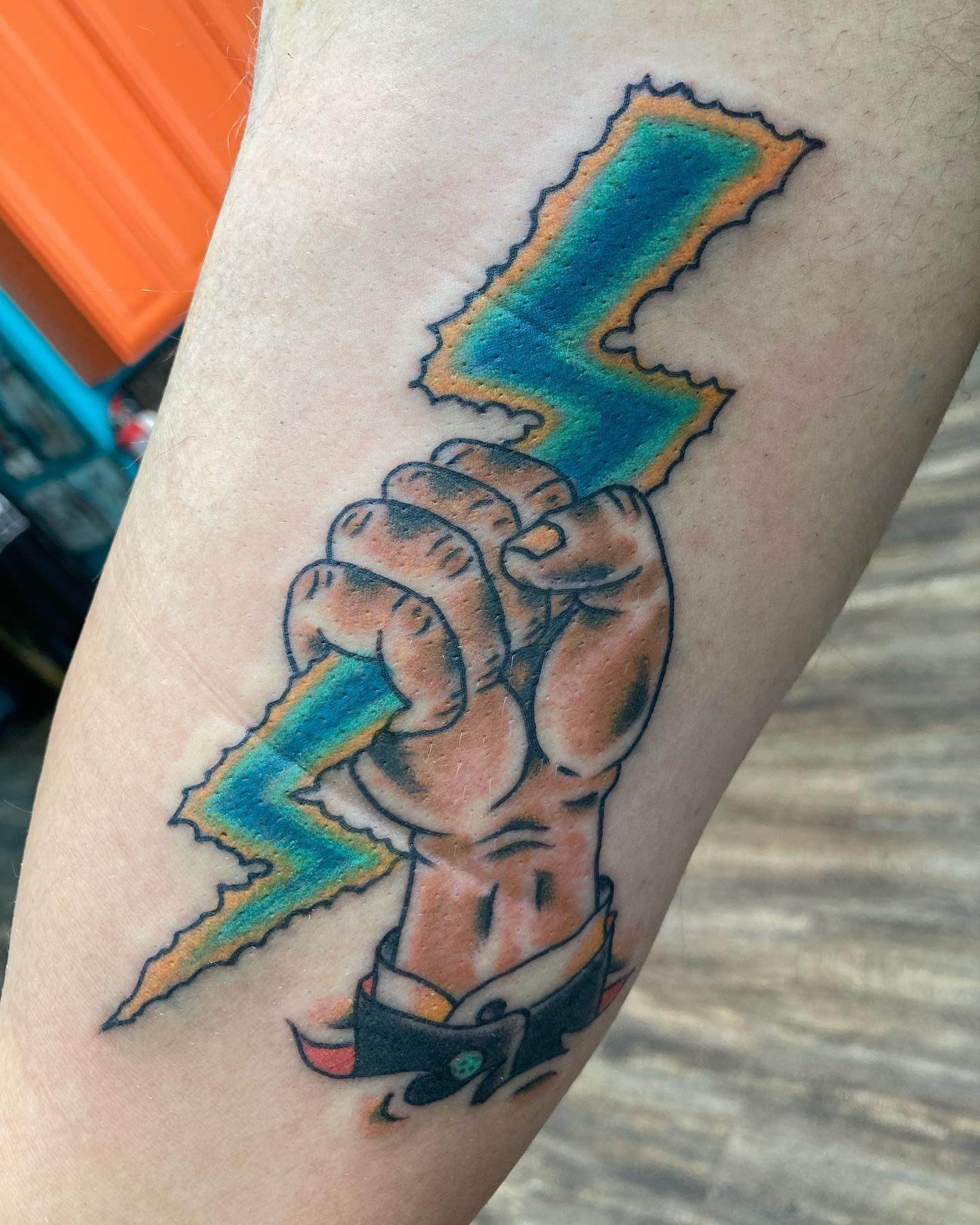 Thunder Lineman Tattoo in Blue