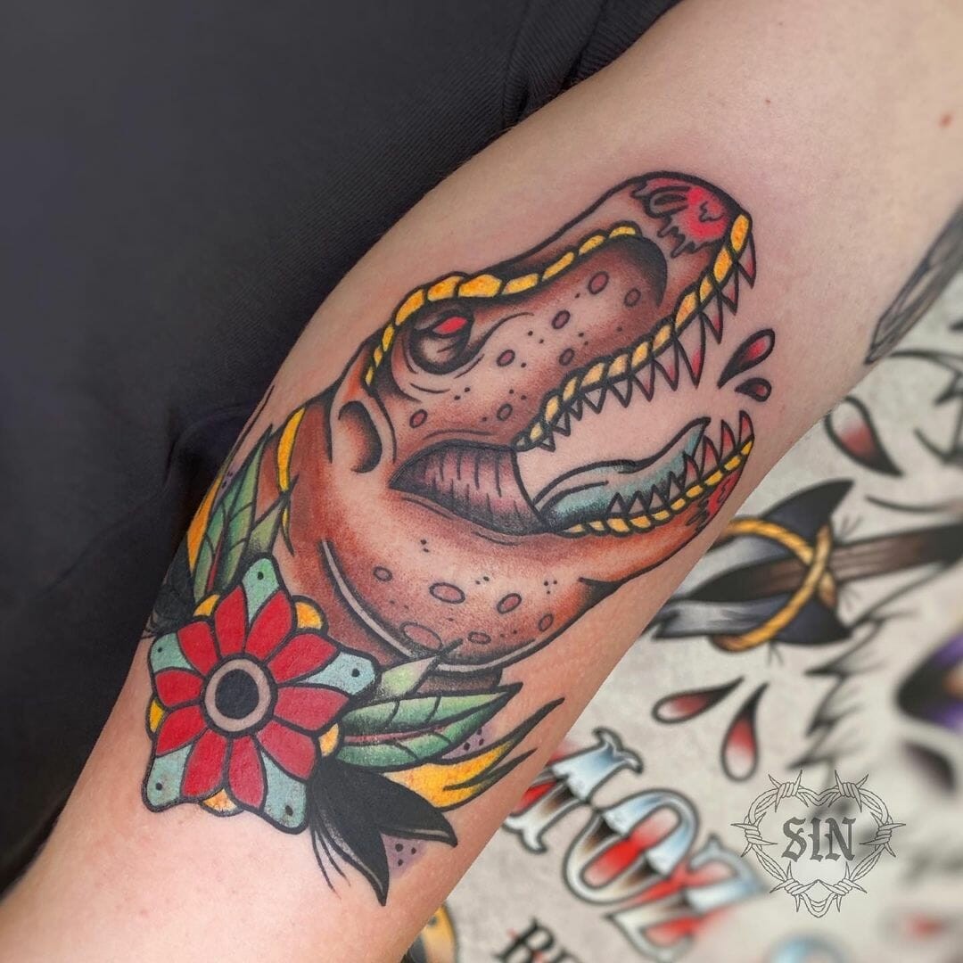 Beautiful Jurassic Park Dinosaur Tattoo