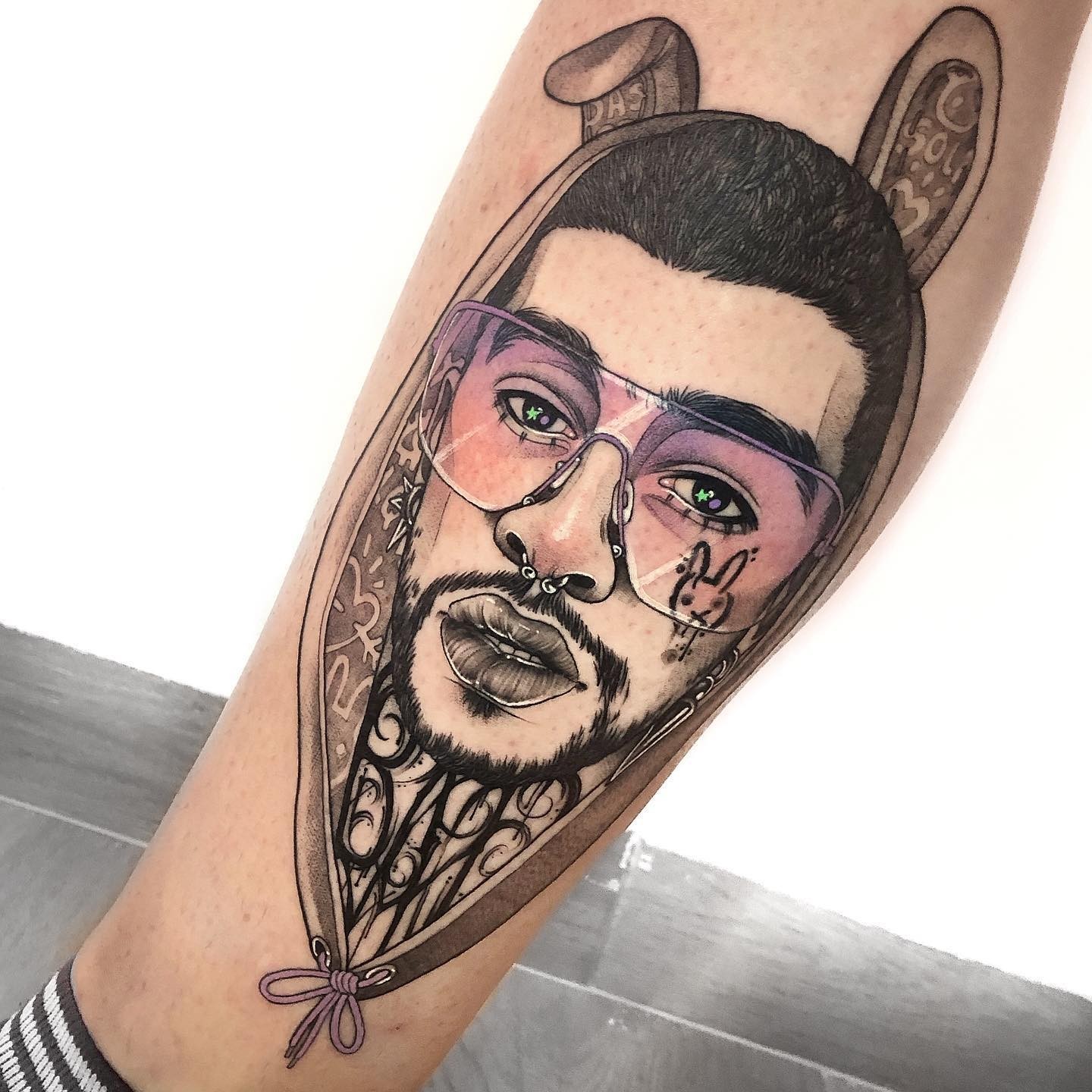 Bad Bunny In Hoddie Tattoo