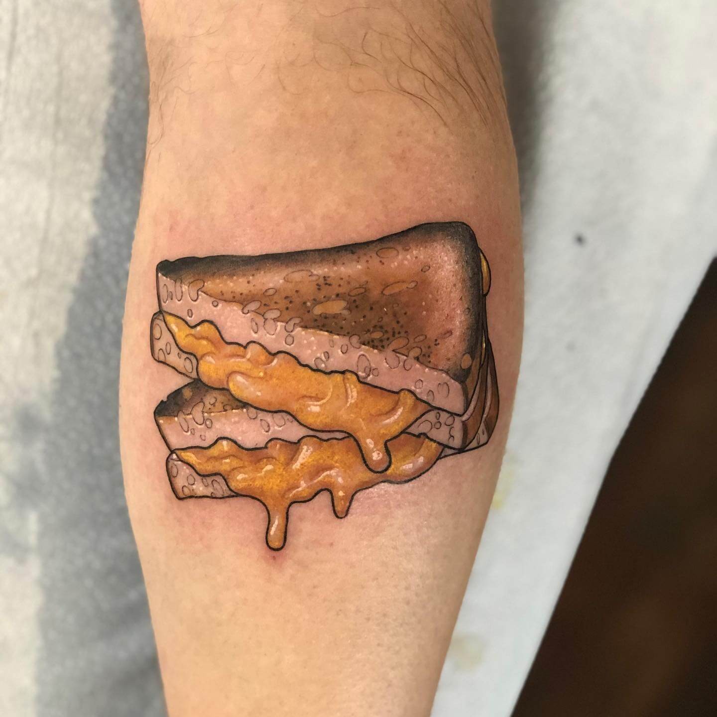 Cheesy Toast Tattoo