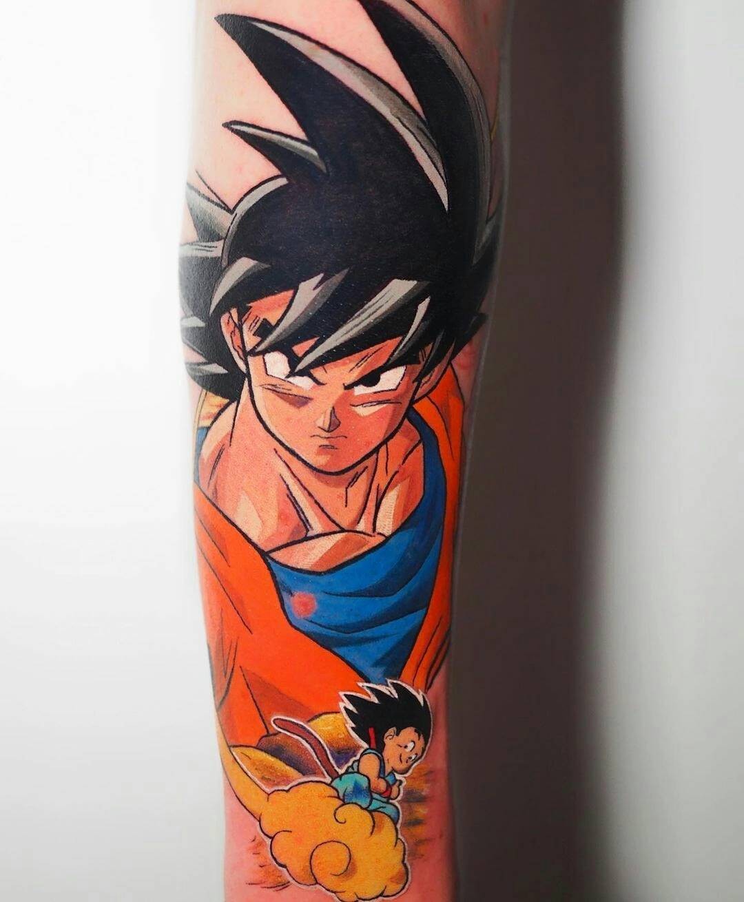 The Never-Back-Down Goku Tattoo Design