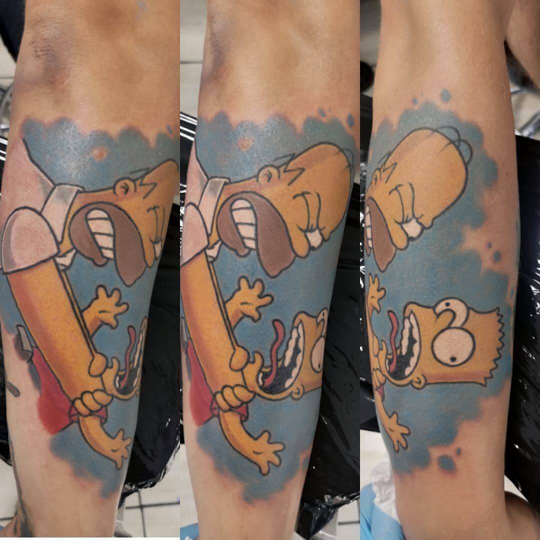 Bart And Homer Tattoo You Will Absolutely Adore