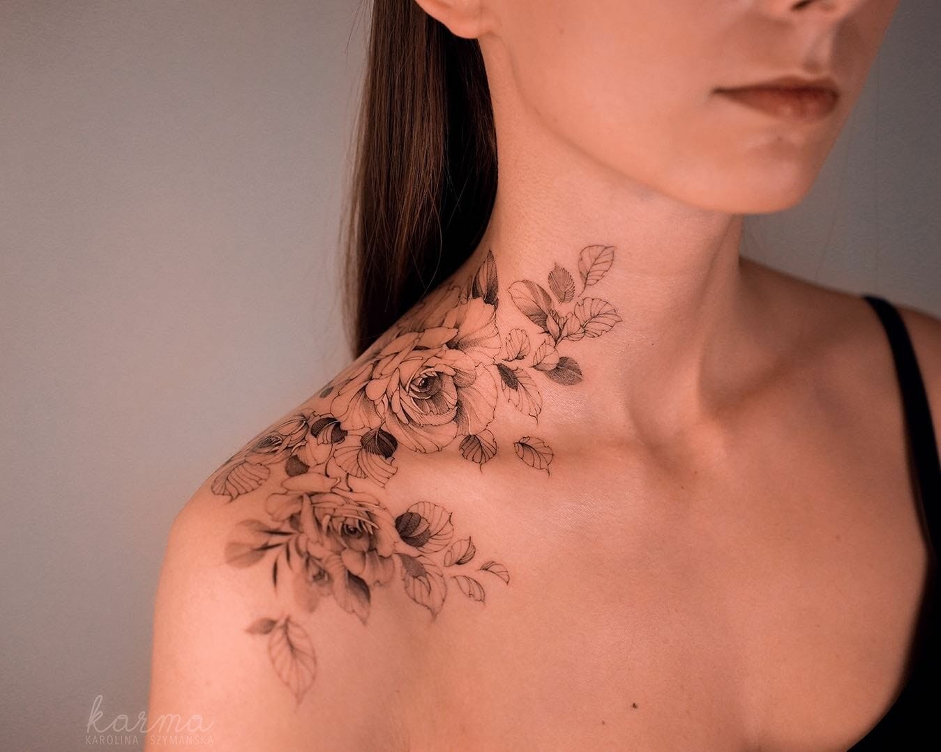 Intricate Rose Tattoo Ideas on Shoulder