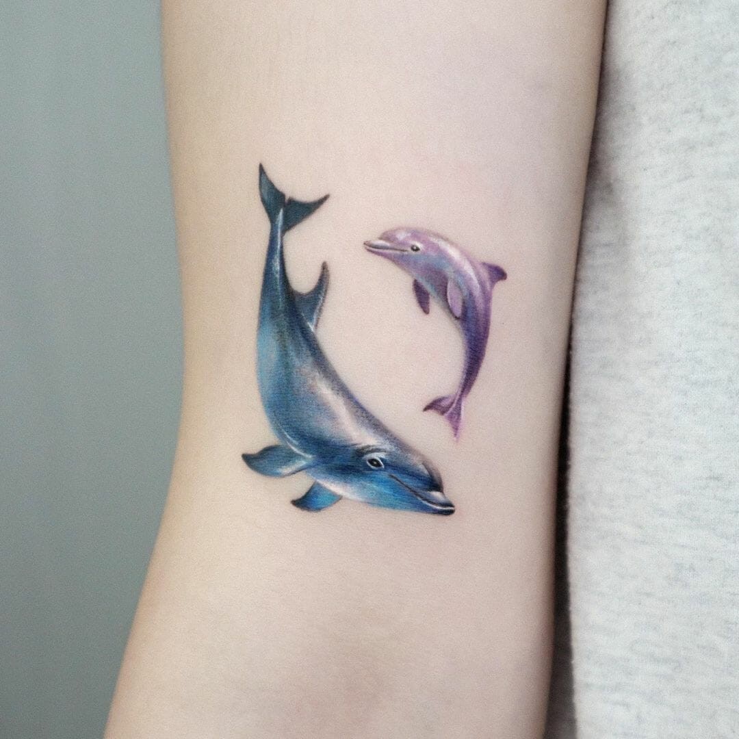 Yin Yang Dolphin Tattoo