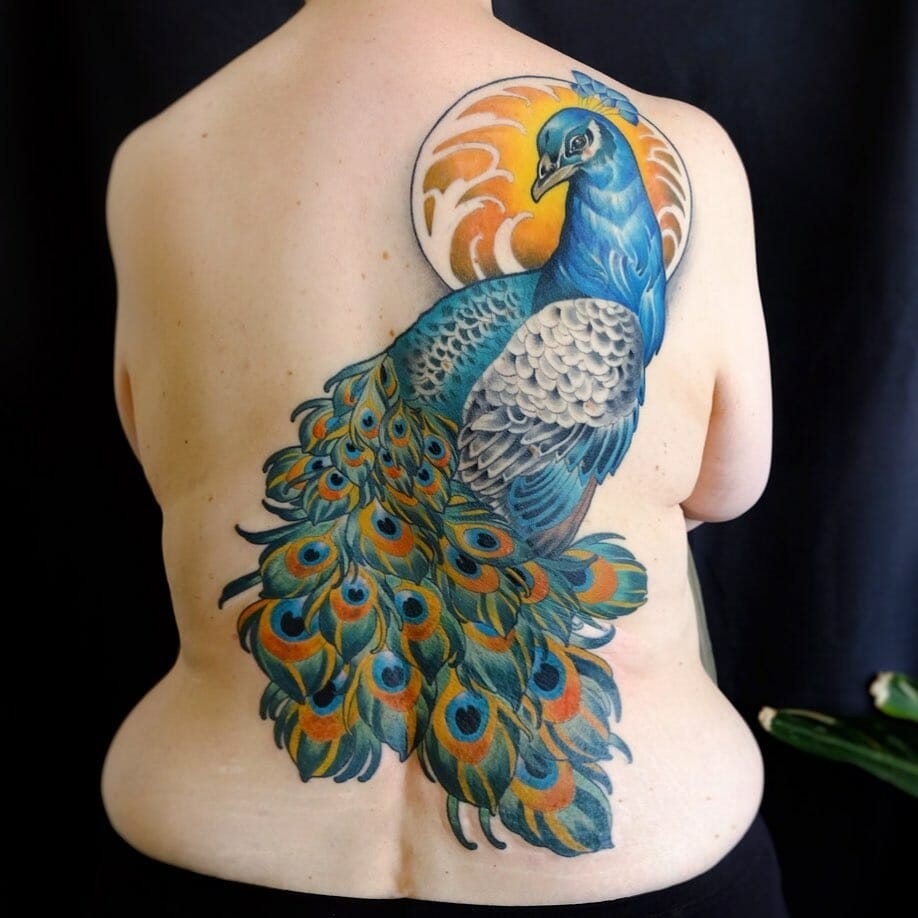 Radiant Peacock Tattoo