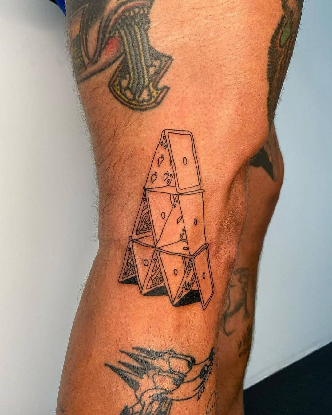 Playing Cards Tattoo Pyramid