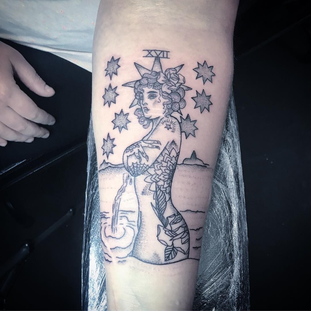 The Monochrome Damsel Tattoo