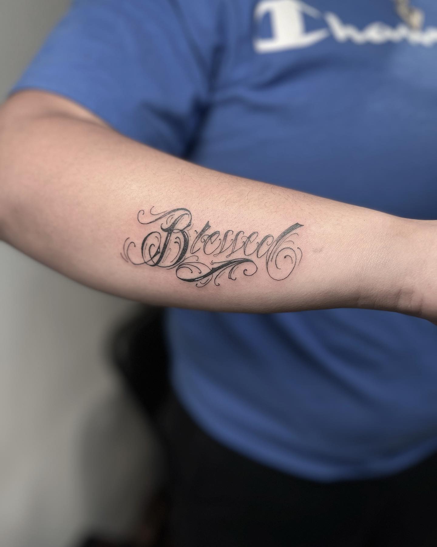 Blessed Forearm Tattoo