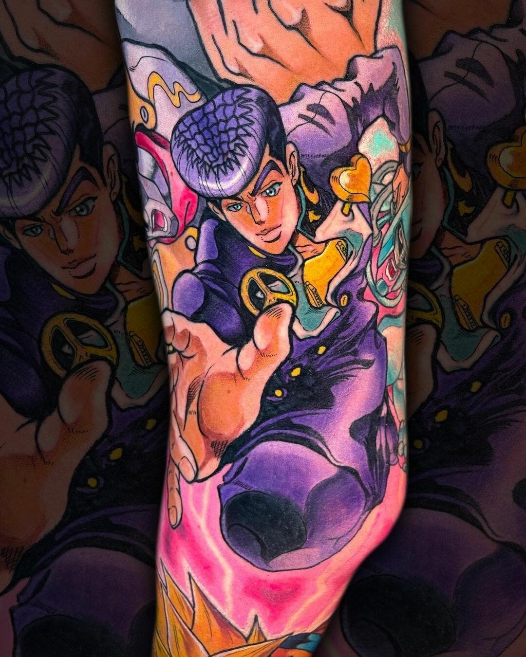 Stunning Josuke Higashikata and Crazy Diamond Tattoos