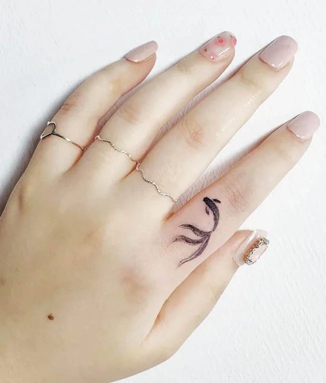 Finger Dot Tattoo