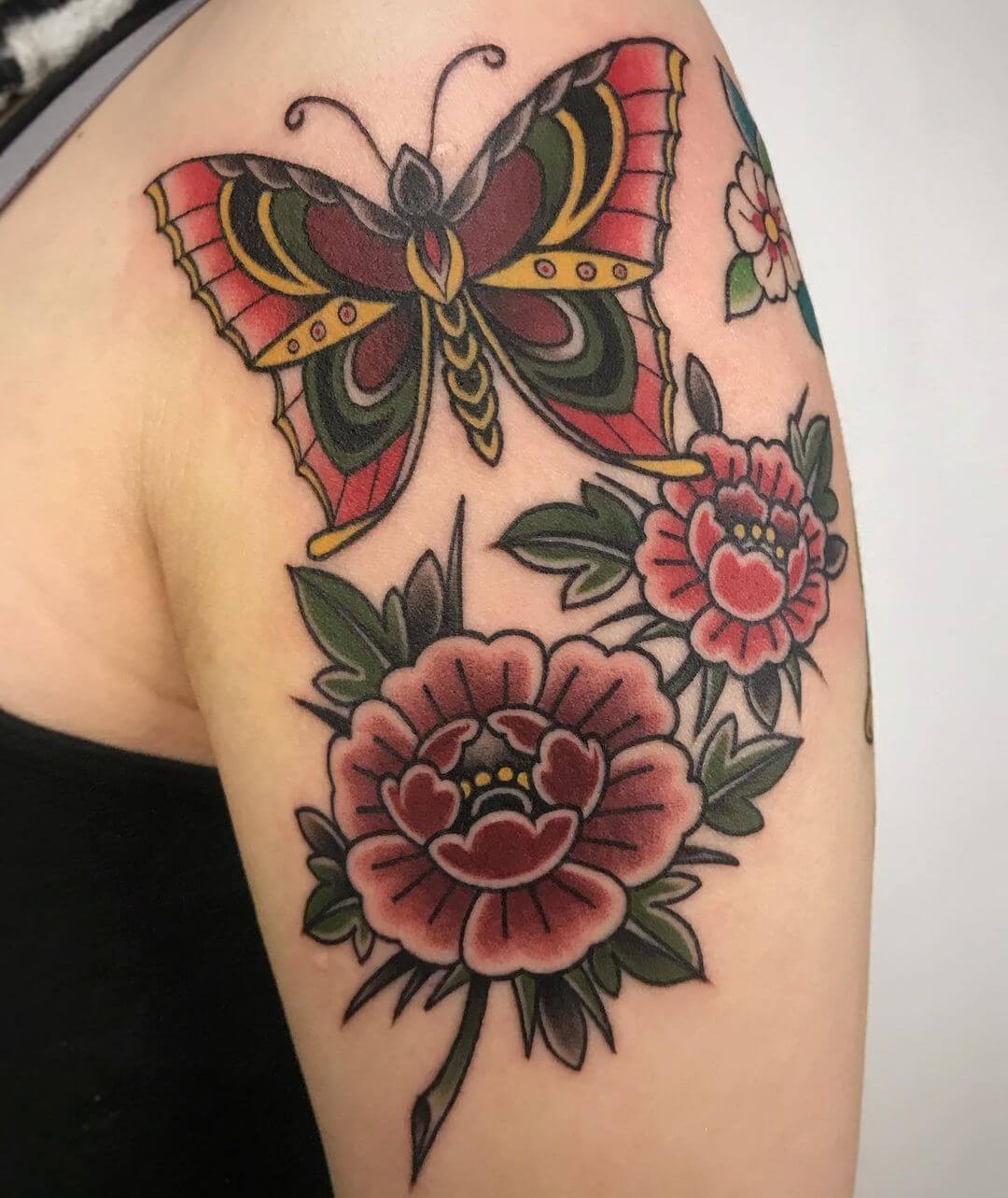 Flower And Butterfly Tattoos