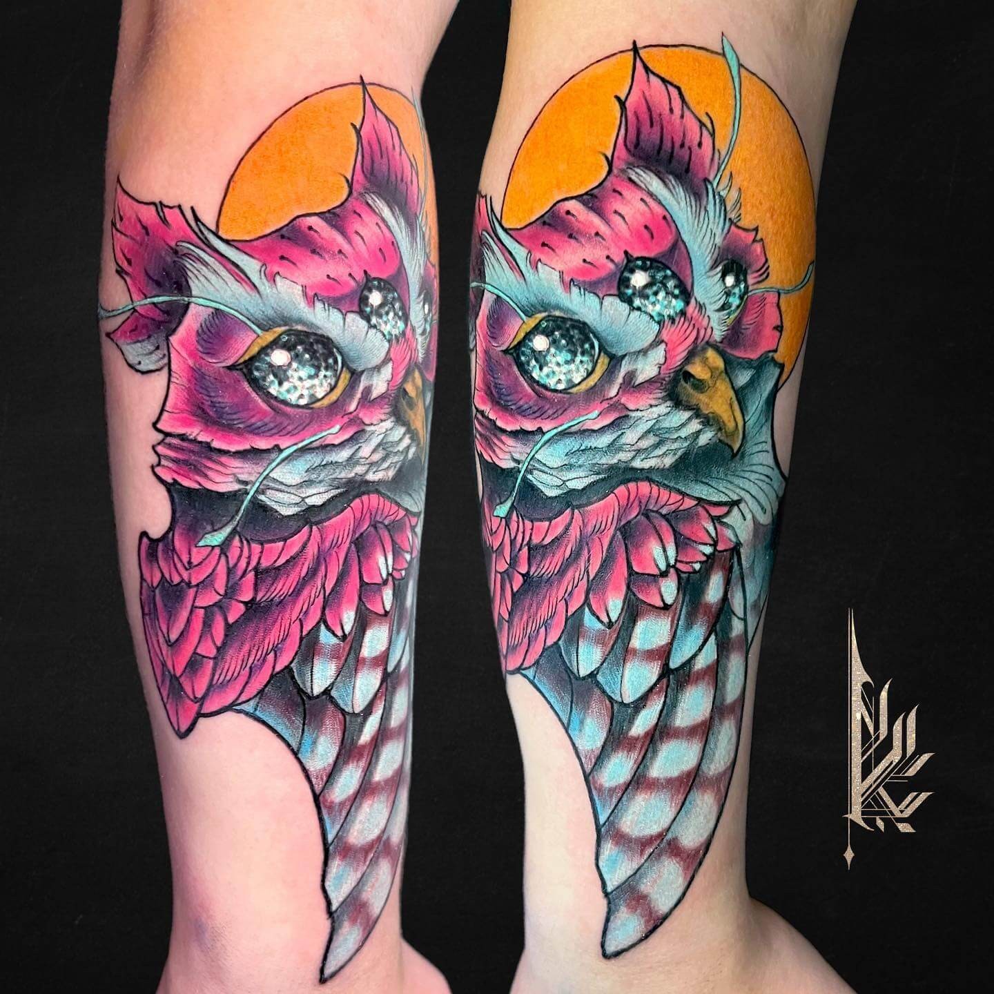 Aesthetic Screech Owl Tattoo