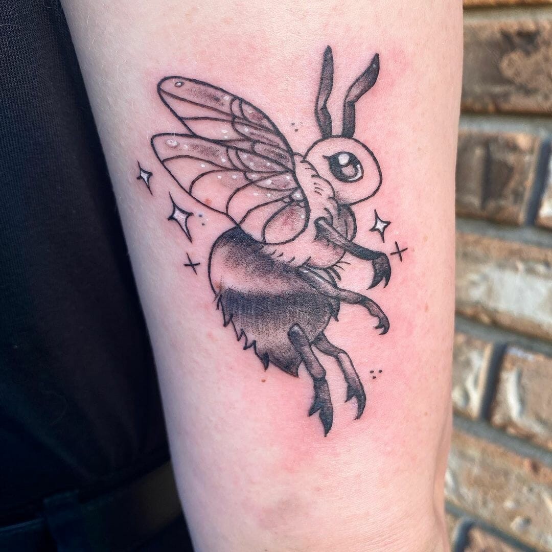 Adorable Bee Tattoo Design