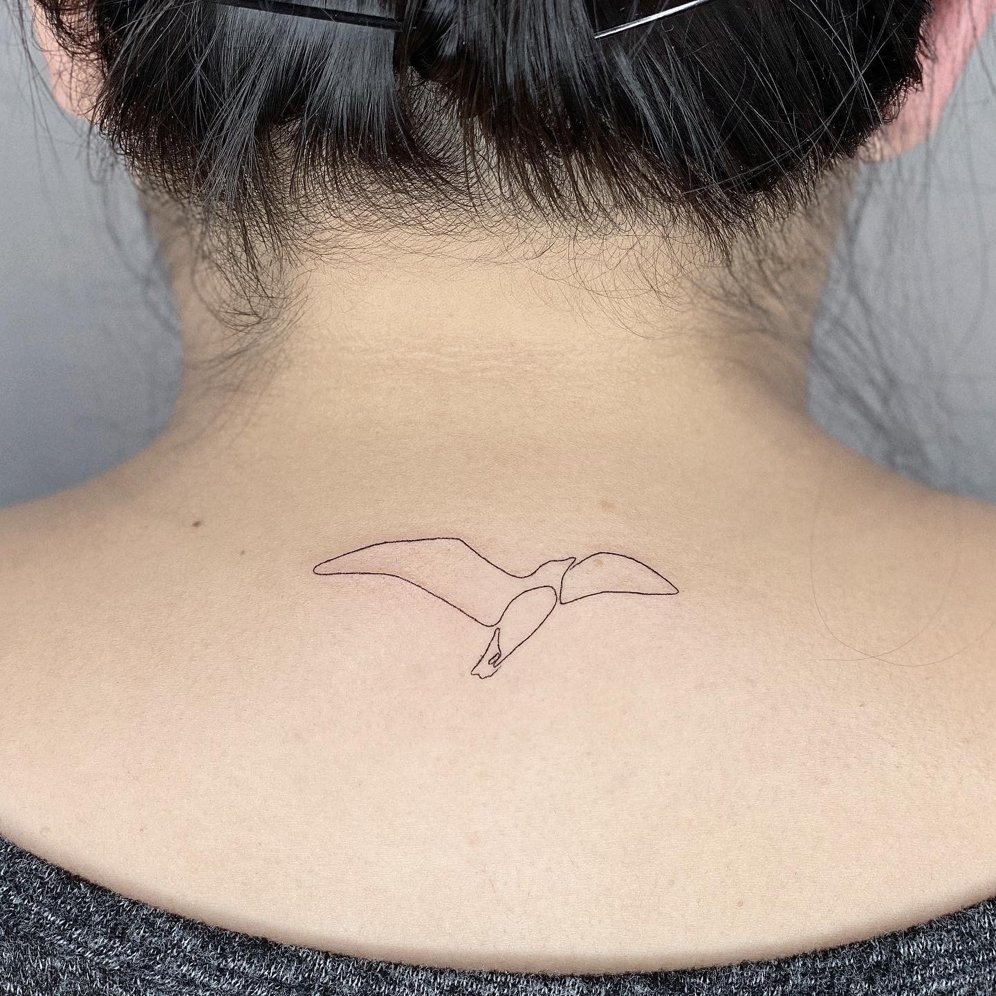 Tiny Seagull Tattoo