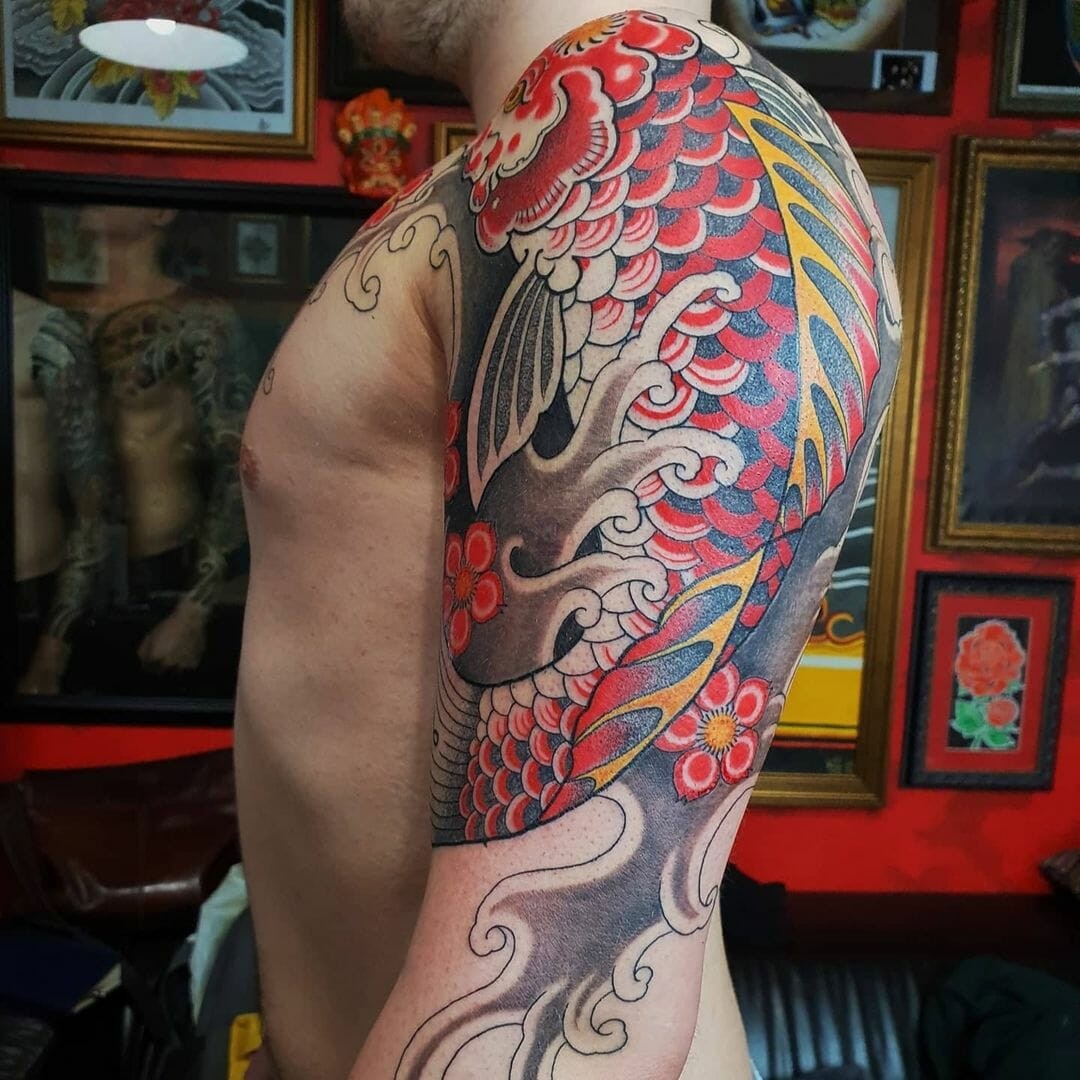 Traditional Japanese Koi Tattoo