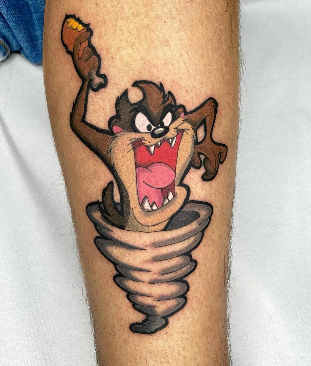 Looney Tunes Tazmania Devil Tattoo