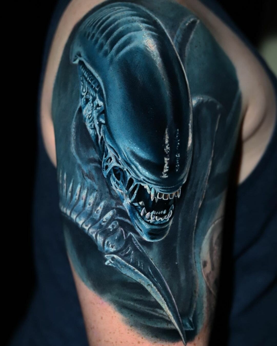 The Photorealistic Tattoo of Xenomorph