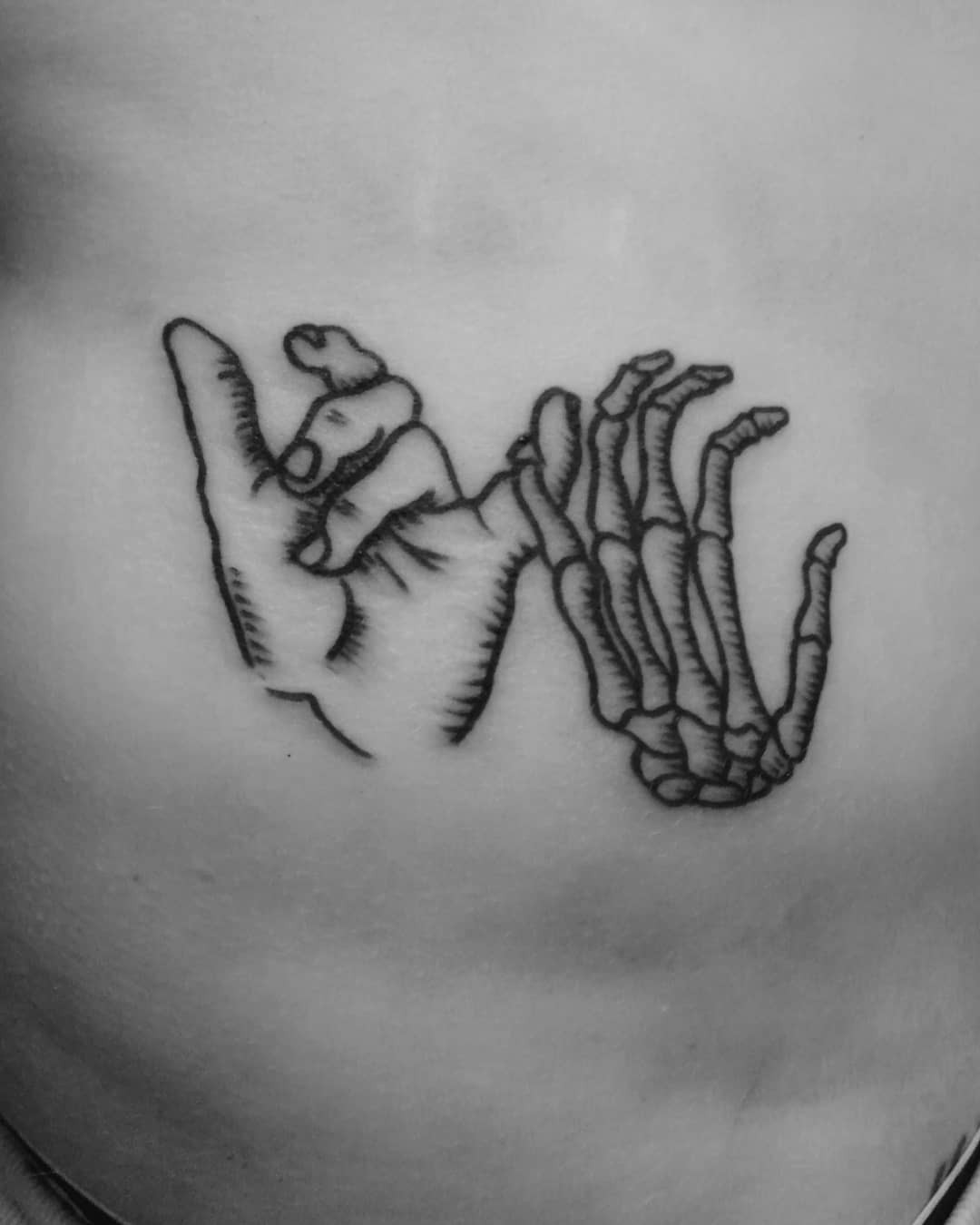 Cool Black Ink Pinky Swear Until Death Tattoo Ideas For Men In Black Ink