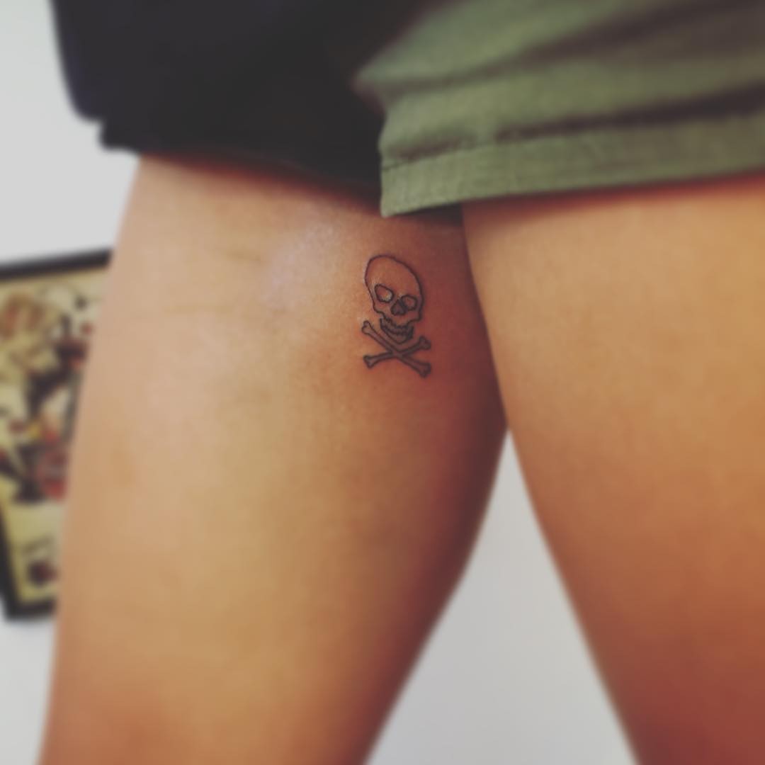 Small Inner Thigh Tattoo