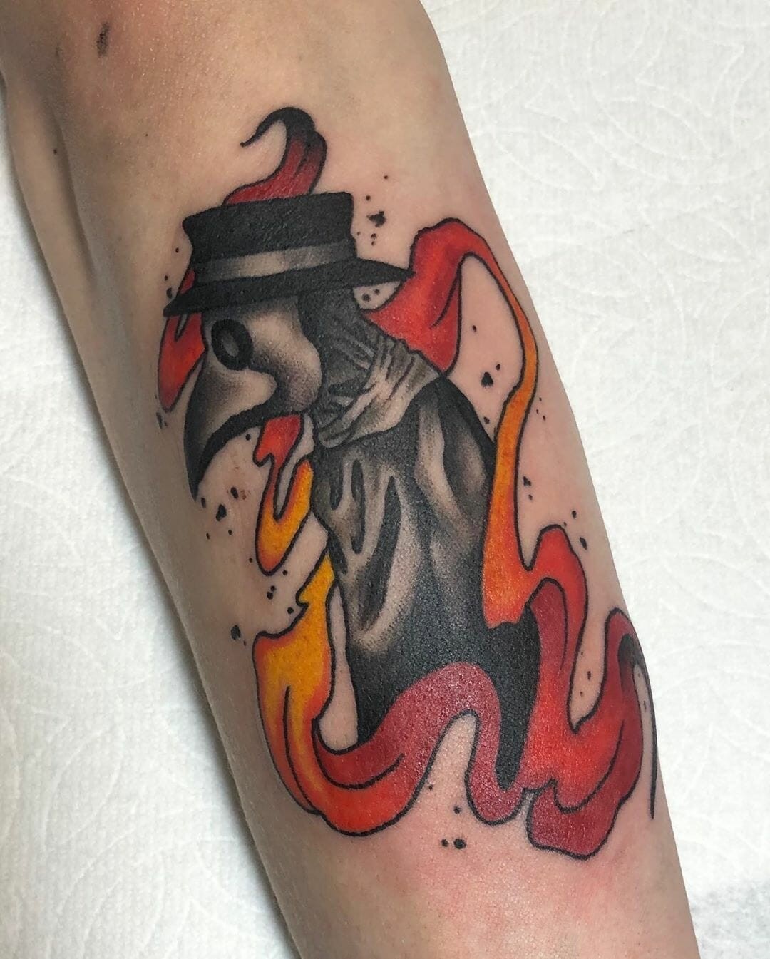 Black Fire Design Tattoo