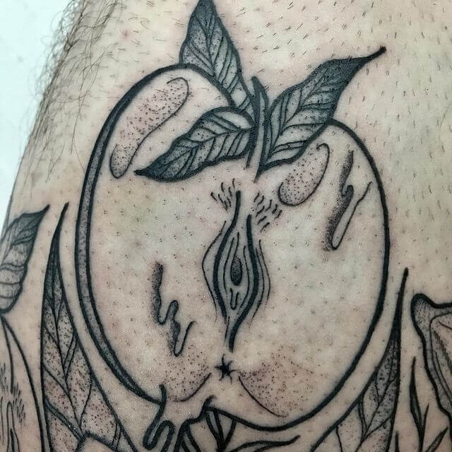 The Sensuous Cut-Apple Tattoo For The Passionate