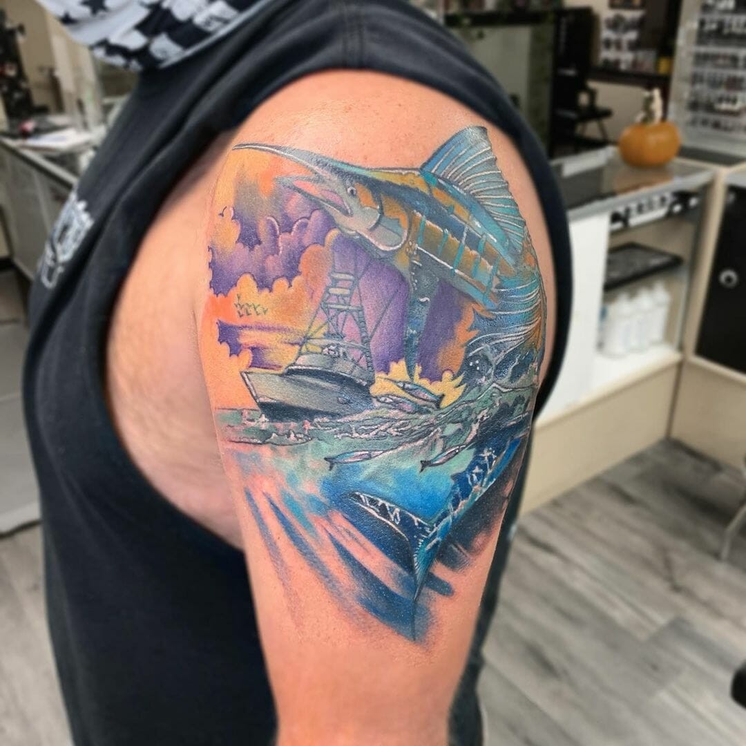 Fishing Boat Tattoo