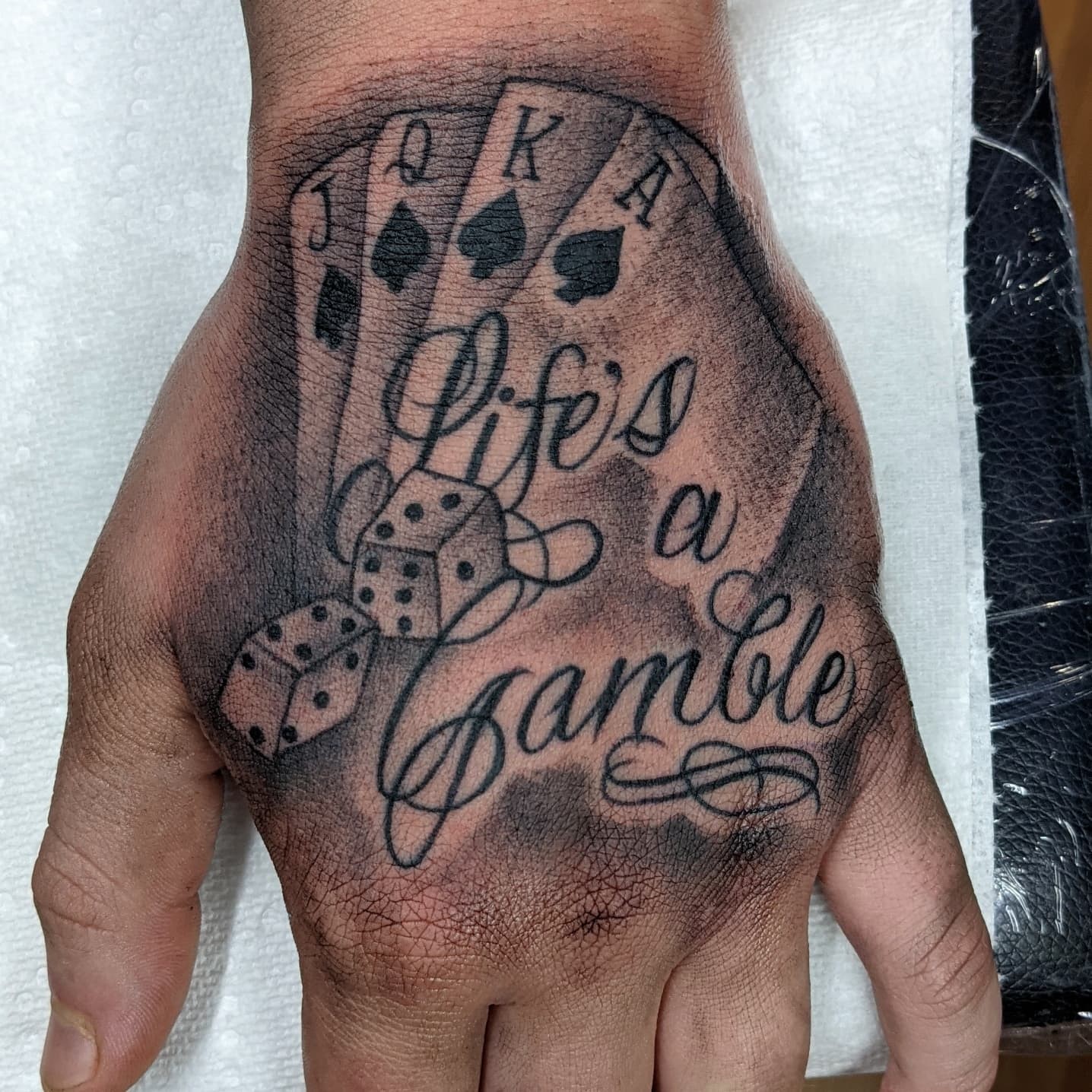 Gambling Tattoo With Quote