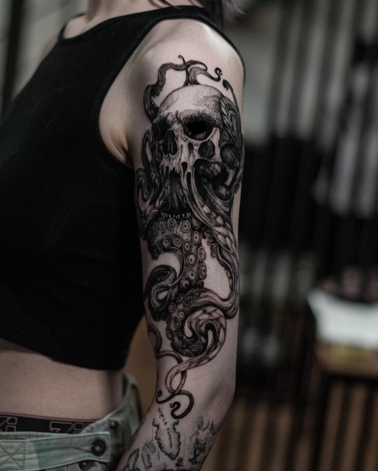 Pirates of the Caribbean Skull Tattoo